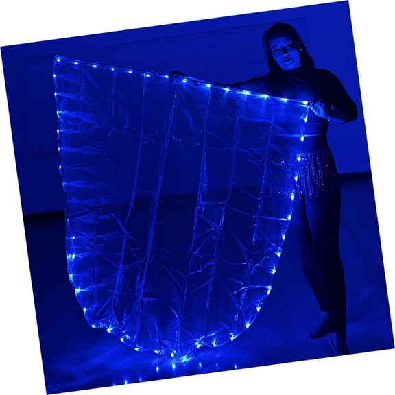 YIEMEEN LED Light Up Worship Dance Flag with Extendable Poles Semi Circle Praise Church Banners for and Girls Performances
