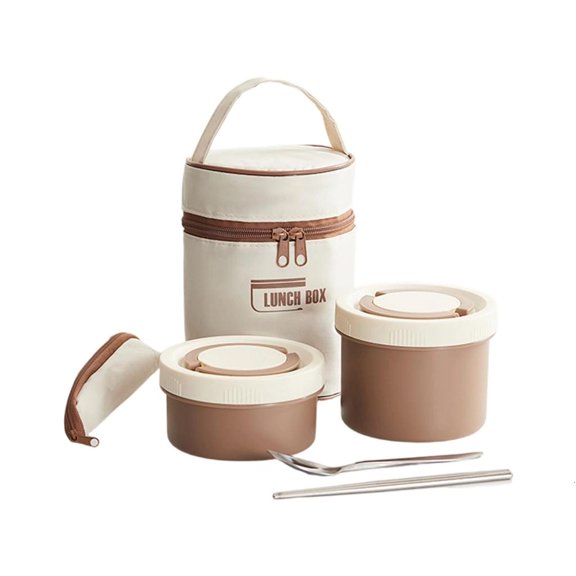 YIEMEEN Large Capacity Warm Insulated Mealbox Set with 4 Compartments and Impermeable Plan