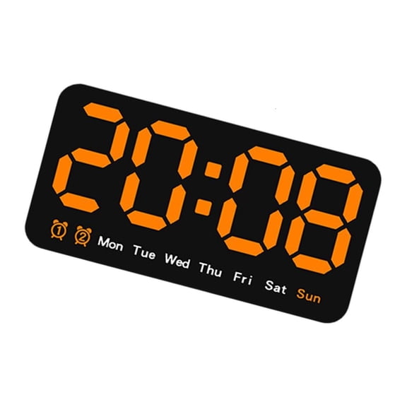 YIEMEEN Large LED Alarm Clock with 2 Alarms and 3 Level Adjustable Brightness Snooze