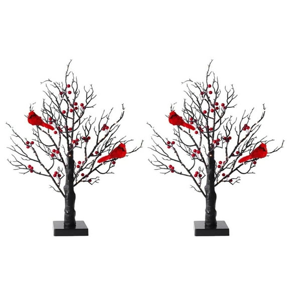 YIEMEEN Led Light Trees Light Spirit Trees Lamp with Bird Red Fruit Festival Christm