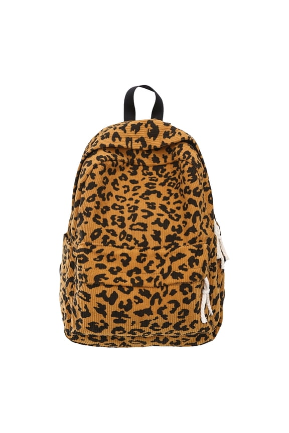 YIEMEEN Leopard Print Backpack Student School Bag Large Capacity Backpack Preppy Bag