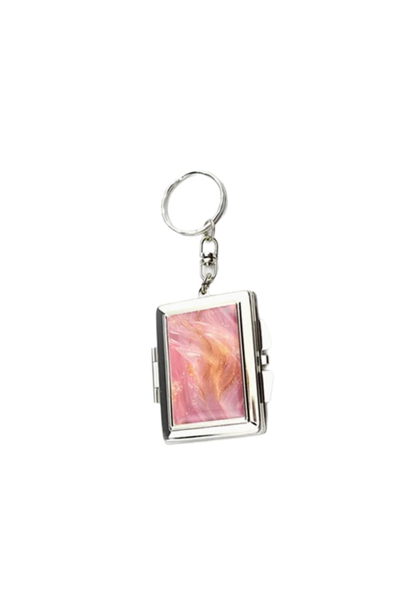 YIEMEEN Lovely Design Magnifying Mirror Keychain Pendant for Portable Beauty Essential