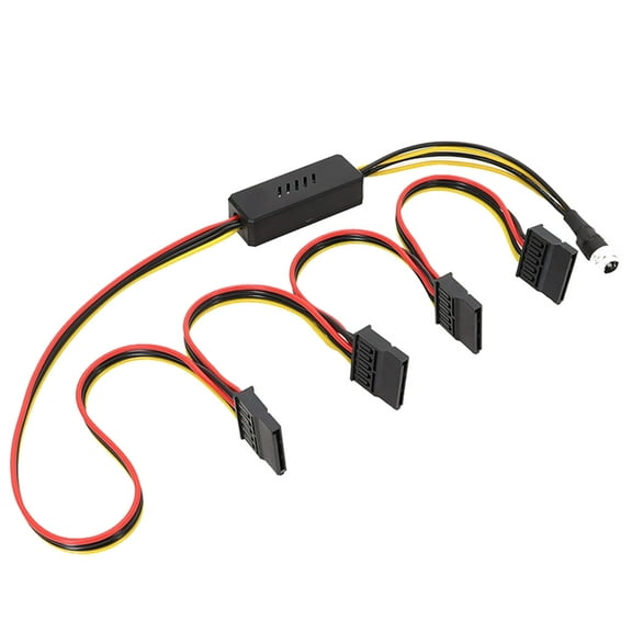 YIEMEEN Male DC5.5x2.5 to Sata Female Connector Power Cable 12V5A DC5525 to 5V Hard Drive Power Cable