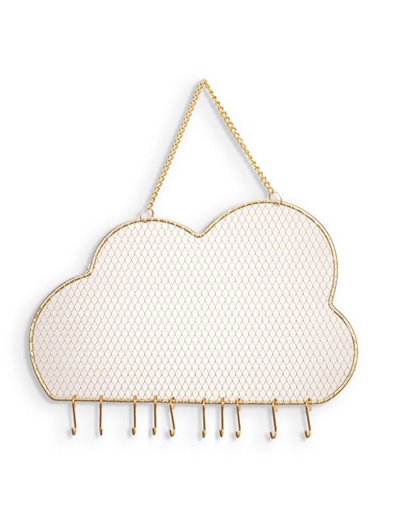 YIEMEEN Metal Cloud Shaped Jewelry Organizer Display Hanger for Earrings Necklaces