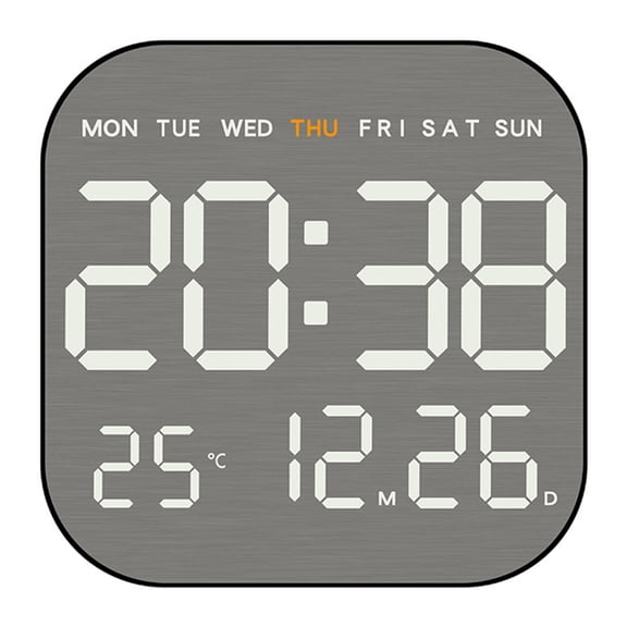 YIEMEEN Metal Digital Alarm Clock with Snoozes and Night Modes for Bedrooms Offices and More