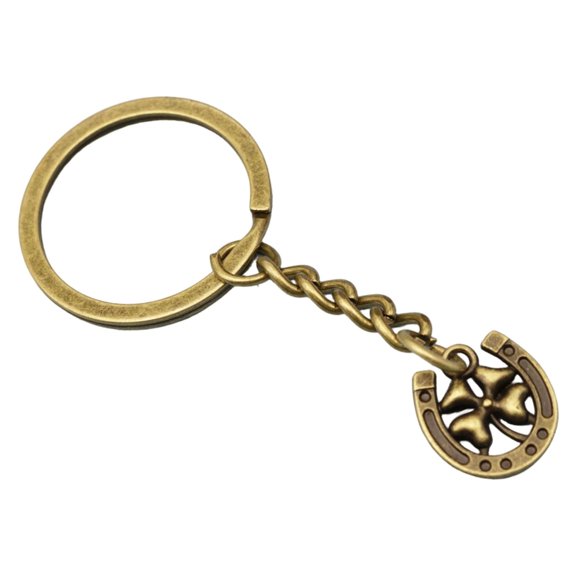 YIEMEEN Metal Keychain Clovers Horseshoe Charm Keyring Pendant Portable Bag Accessory