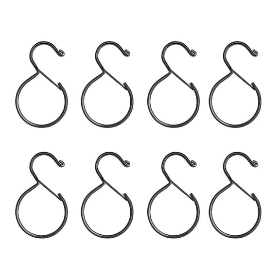 YIEMEEN Metal S Hook Easy Hanging Systems Spring Lock Designs Rustproof for Shelves Cabinets Wall Decoration