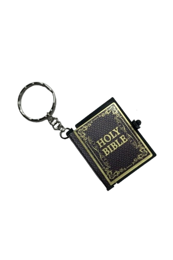 YIEMEEN Mini Bible Keychain Real Paper Can Read Religious Christian Keyrings Key Chain Fashion Gift