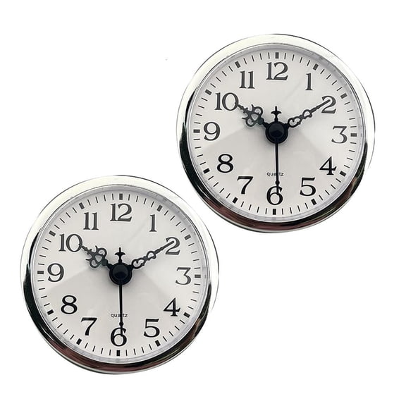 YIEMEEN Miniature Quartzs Movement 80mm Clock Insert Arabic Numerals White Dials Face
