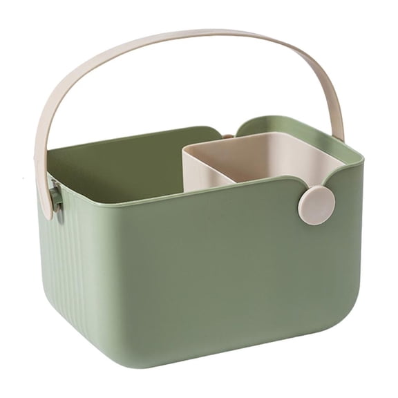 YIEMEEN Modern Bath Storage Bin Easy To Clean Shower Basket with Handle For Families