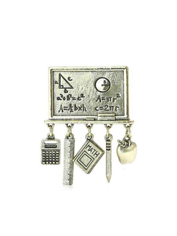 YIEMEEN Motivational Compass Design Brooch for Learning and School Fashion Accessory