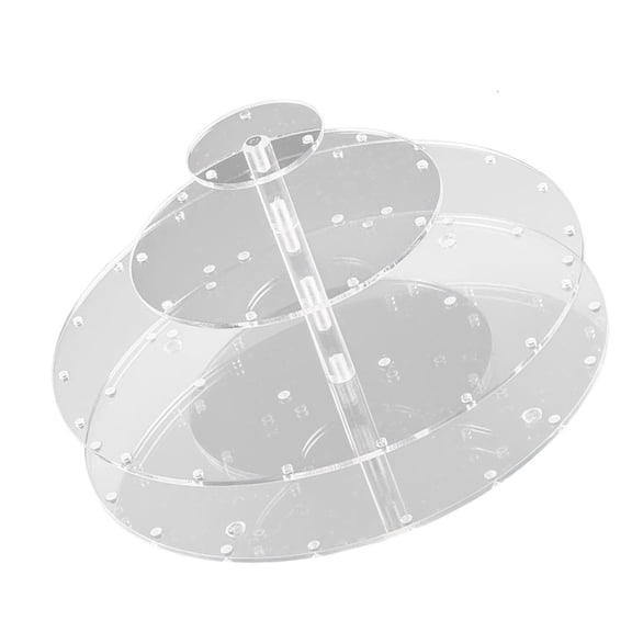 YIEMEEN Multi Tiered Clear Acrylic Lollipop Display 31 Hole Round Stand for Parties Home Decors