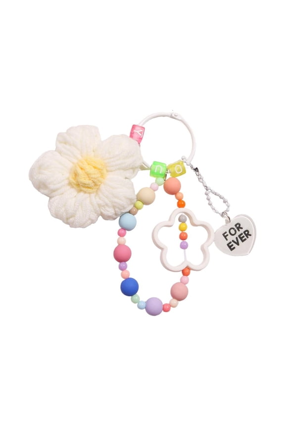 YIEMEEN Multicolor Crochet Keychain Five Petal Design Alloy Hook Bag Decoration