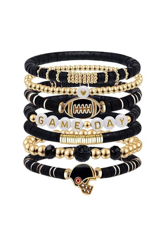 YIEMEEN Multicolor Sports Charm Bracelets Lightweight Resin Stackable Wrist Jewelry