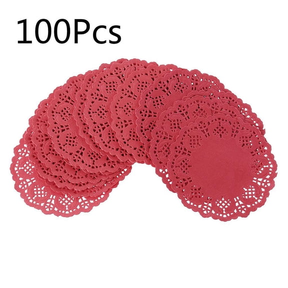 YIEMEEN Napkin Pads Hollowed Lace Paper Mat doily Crafts DIY Scrapbooking Wedding Decor