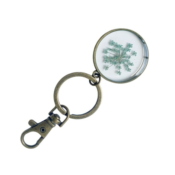 YIEMEEN Natural Flower Keychain Handmade Key Jewelry Dry Flower Key Pendant Resin Texture Flower Bag Pendant Gift for Woman Girl