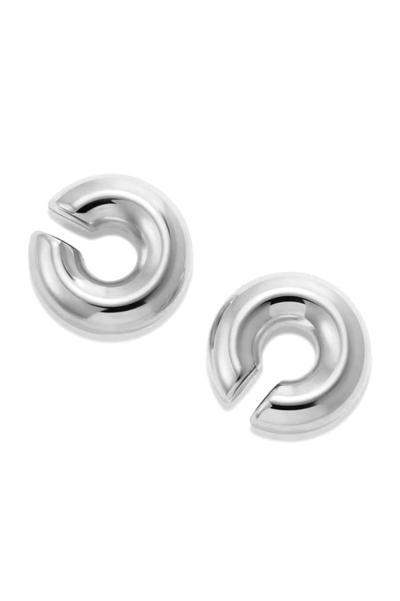 YIEMEEN Non Pierced Ear Cartilage Clip Delicate Women Men Ear Cuff Earrings Vintage Thick Round Oversized Open Cuff Ear Adorment