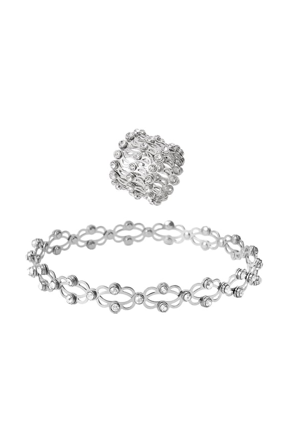 YIEMEEN Novelty Magic Retractable Ring Bracelet 2 in 1 Twist Folding Ring Bracelet Gifts