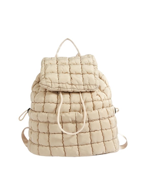 YIEMEEN Organized Storage Commute Backpacks Nylon Quilted Puffer Bag for Work and Travel
