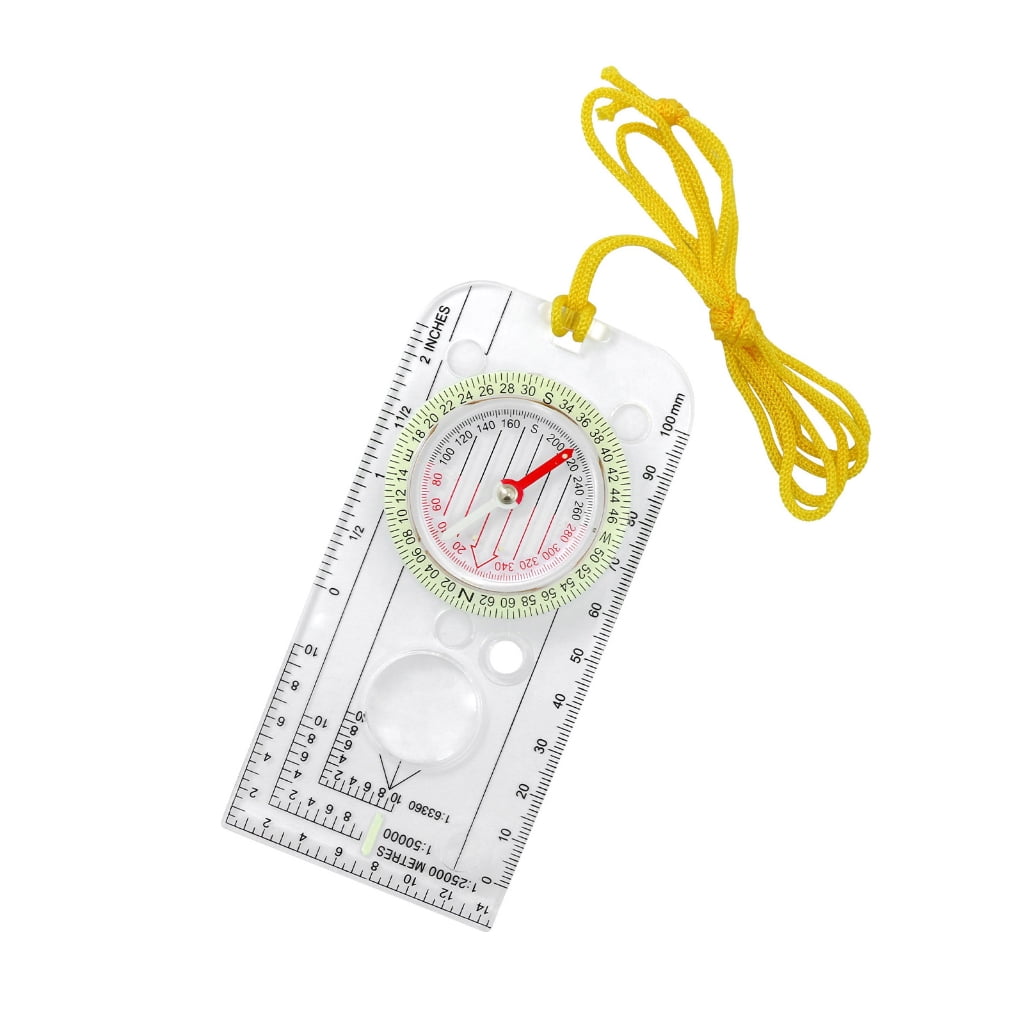 Best Map Ruler YIEMEEN Outdoor Orienteering Compasses Acrylic Compasses Map Ruler for ...