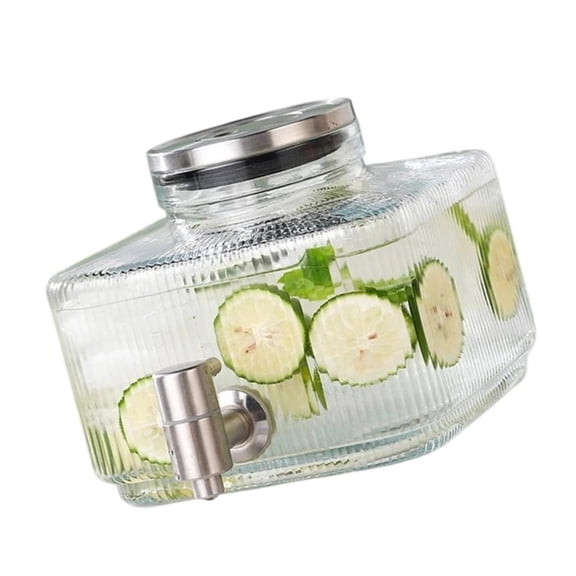 YIEMEEN Oversized Glass Water Container Auto Serve Beverage Dispenser Produced For Crowds With Hygienic Removable Component