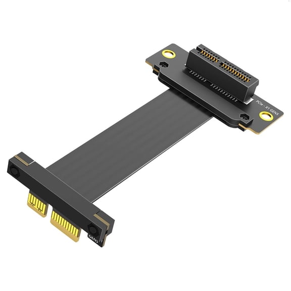 YIEMEEN PCIExpress 5.0 Extension Risers Cable Double Vertical 90 Degree for Networking GPU