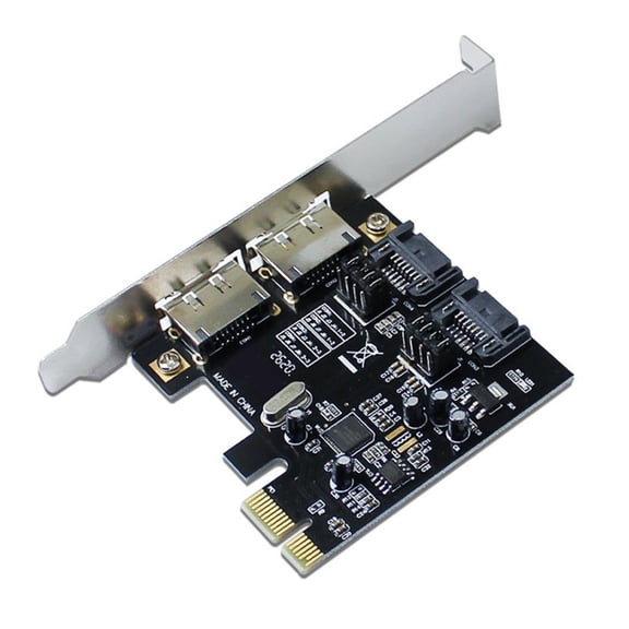 YIEMEEN PCIe to SATAIII eSATA PCIe X1/X16 SATAIII 6Gbps Controller Card For Multiple Motherboards Configuration