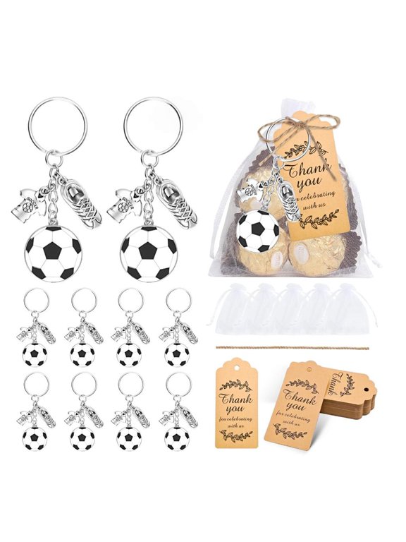 YIEMEEN Pack of 10 Football Theme Pendant Keychains Featuring Soccer Cleats and Cloth Designs for Sports Enthusiasts and Daily Use