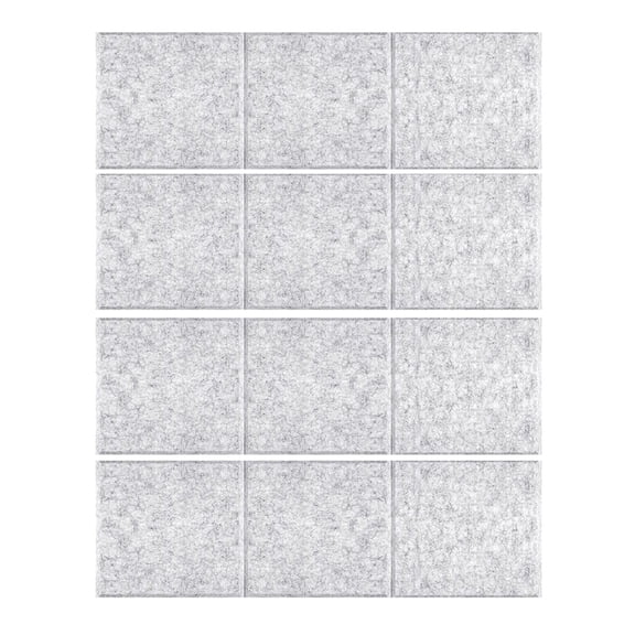 YIEMEEN Pack of 12 Square Soundproof Wall Panels Acoustics Tiles Polyester Fiber Texture Sound Absorbing Panels for Studios