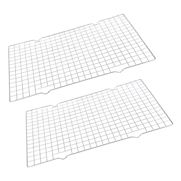 YIEMEEN Pack of 2 Rustproof Cooling Rack Functional Stainless Steel Bacons Grills Trays
