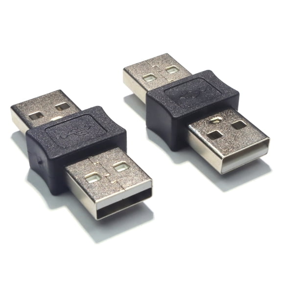 YIEMEEN Pack of 2 USB 2.0 Male Female Adapters Metal Connectors for Chargers Computers Data Transfer 480Mbps