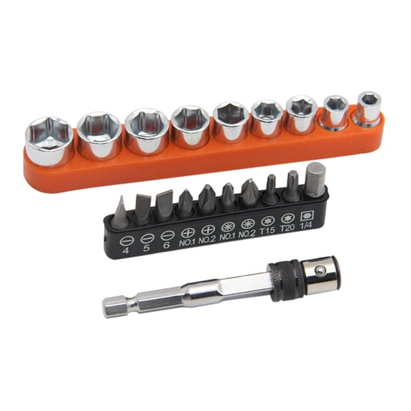 YIEMEEN Pack of 20 Socket and Bit Set for Efficient Repairs 1/4inch Drive Extension Rod