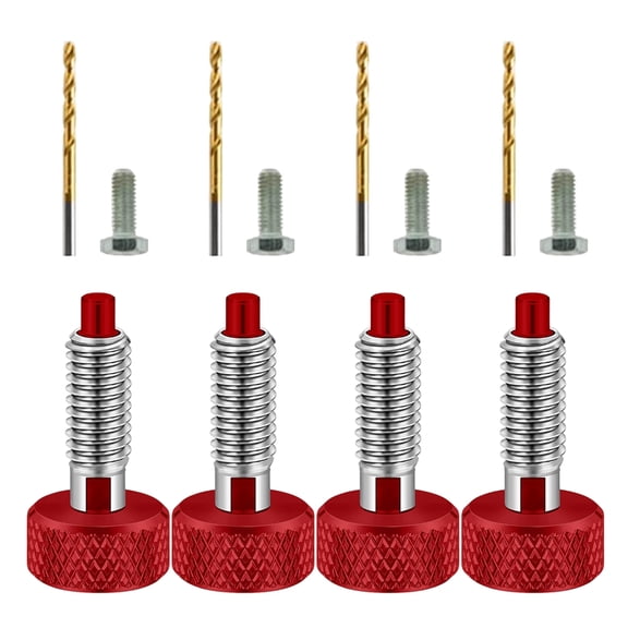 YIEMEEN Pack of 4 M6 Knurled Handle Quick Releases Pin Stainless Steel Spring Plunger Locking Screw for Industrial Use