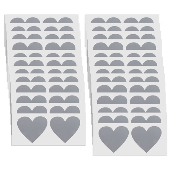 YIEMEEN Pack of 50 Heart Scratch Off Sticker Scratch Off Heart Stickers,Scratch Off Labels, Scratch Card Stickers
