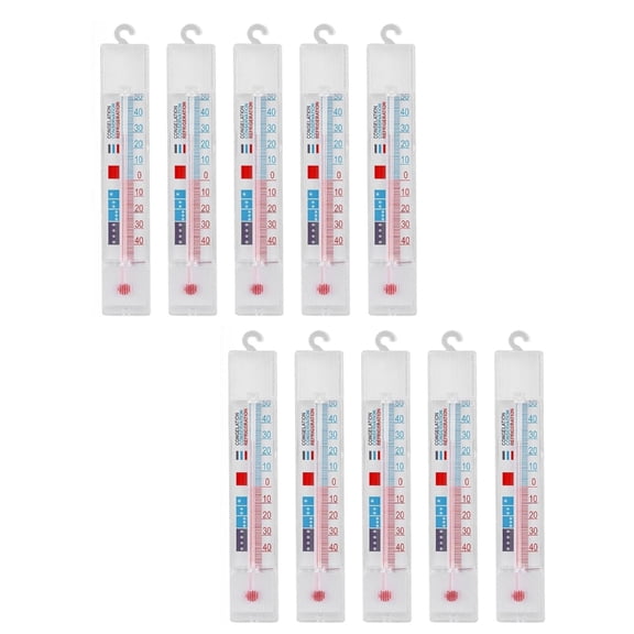 YIEMEEN Pack of 8/10 Refrigerator Thermometers with Hook Indoor Fridge Thermometers Plastic Texture for Easy Hanging in Fridge