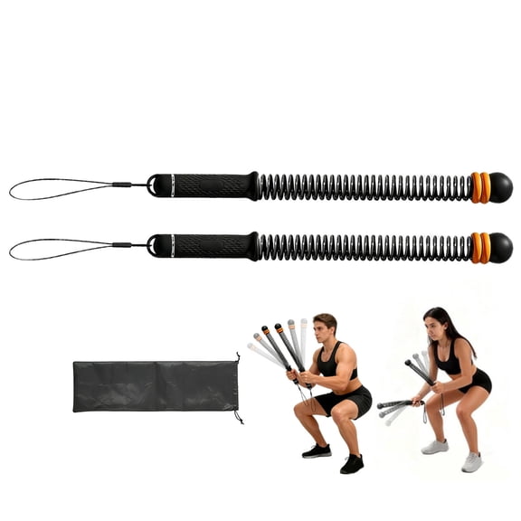 YIEMEEN Pack of Adjustable Weight Spring Battle Rope Including Storage Bag Quiet Design Steel Spring Rope for Fitness Training