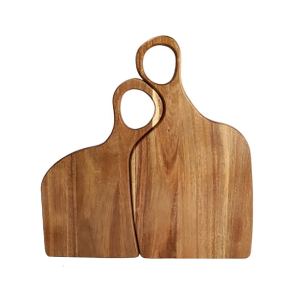 YIEMEEN Perfect Gift Wooden Cutting Board Set for Couple with Romance Designs and Functional Use in Homes Kitchen