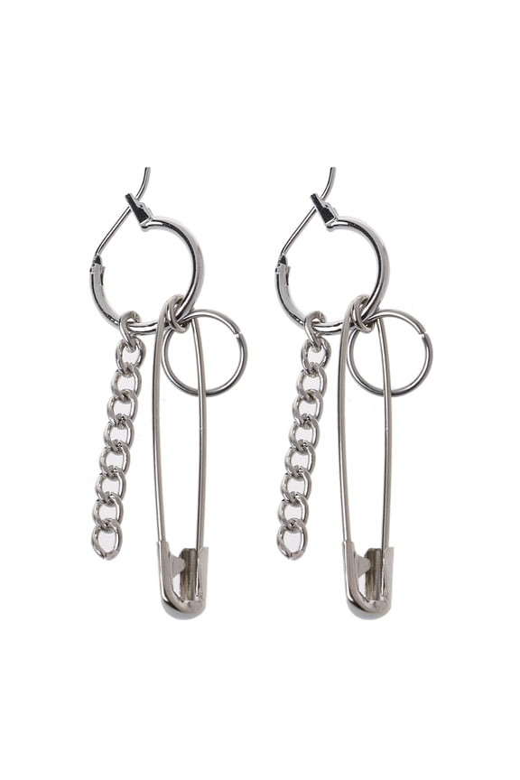 YIEMEEN Personalized Geometry Safety Pins Shape Earrings Long Chain Tassel Earrings Gift