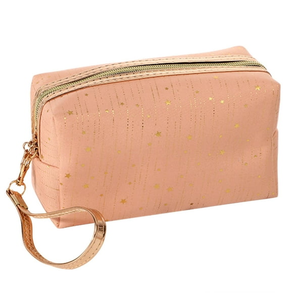 YIEMEEN Personalized Star Pattern Small Makeup Bag Polyester Travel Cosmetic Pouch Toiletry Bag Organizer for Women Portable