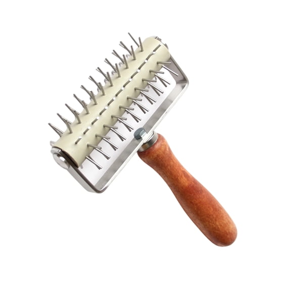 YIEMEEN Pizza Wheel Hole Puncher Stainless Steel Needle Pizza Docking Tool Practical Handle Pastry Dough Docker Roller