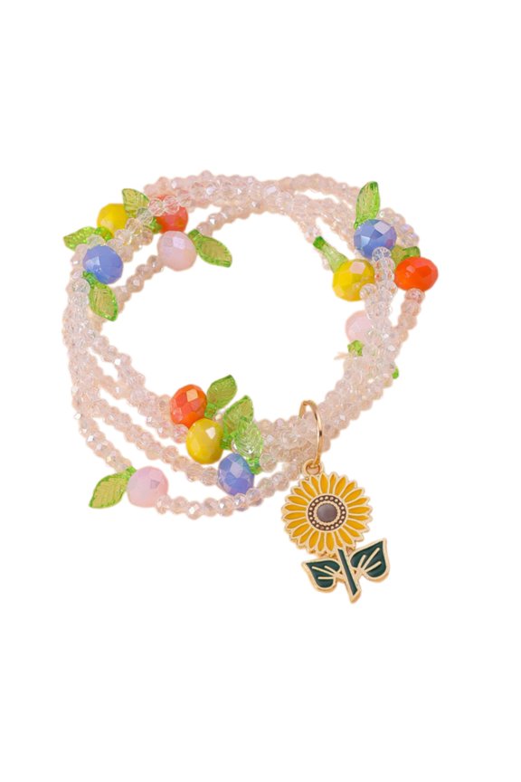 YIEMEEN Pleasant Fruit Blossomy Sequined Chain Rosin Artisanal Delicate Jewelry Fashion Gift