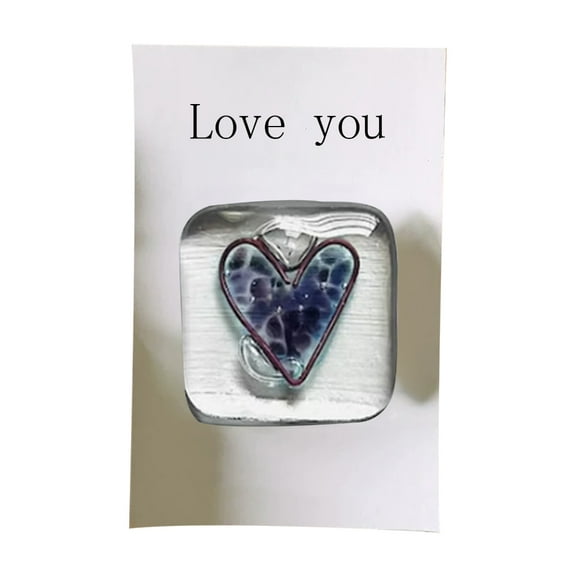 YIEMEEN Pocket Heart-Keepsake Ornament Birthday Mother Valentines Gift Decoration Home Supplies 3d-Crystal Heart Decor-Cute Gift