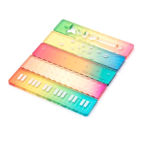 YIEMEEN Pocket Sized Ruler For Journals Measuring Tool With Multiple Units Drawing Ruler