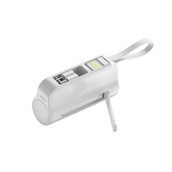 YIEMEEN Portable 5000mAh Mini Charger Power Banks with Integrated Cable and Hiddens Stand