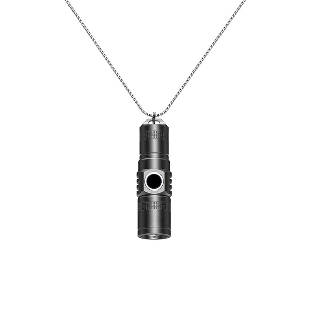 YIEMEEN Portable Aluminum Flashlight Pendant With Variable And Rechargeable Battery For Night Walking