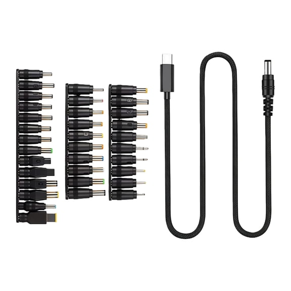 YIEMEEN Portable DC5.5x2.1mm to USB C Chargers Cable 100WPD Highly Power Support for Notebook Charging During Travel