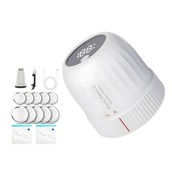YIEMEEN Portable Mason Jar Vacuum Sealer Vacuum Pump Automatic Vacuum Sealer Electric Canning Jar Sealer ABS Texture for Jar