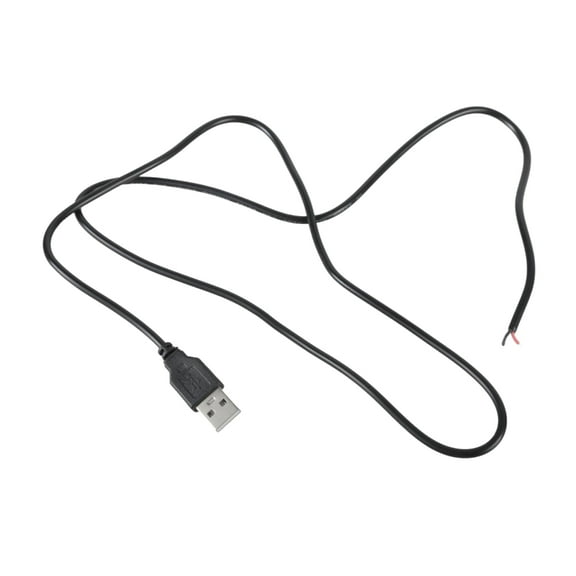 YIEMEEN Portable USB Male Plug to 2pin Pigtail Extension Cable Cord 22AWG for LED Light