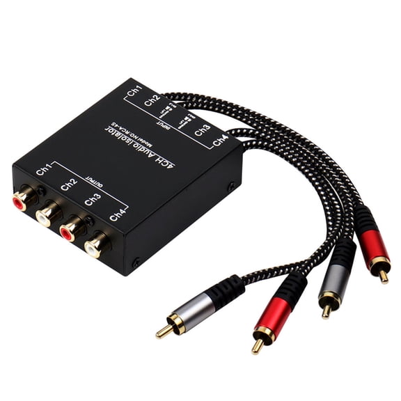 YIEMEEN Professional 4Channel Ground Looping Sound Isolator Sound Noise Filter for Clear Sound Quality in Recording Studios