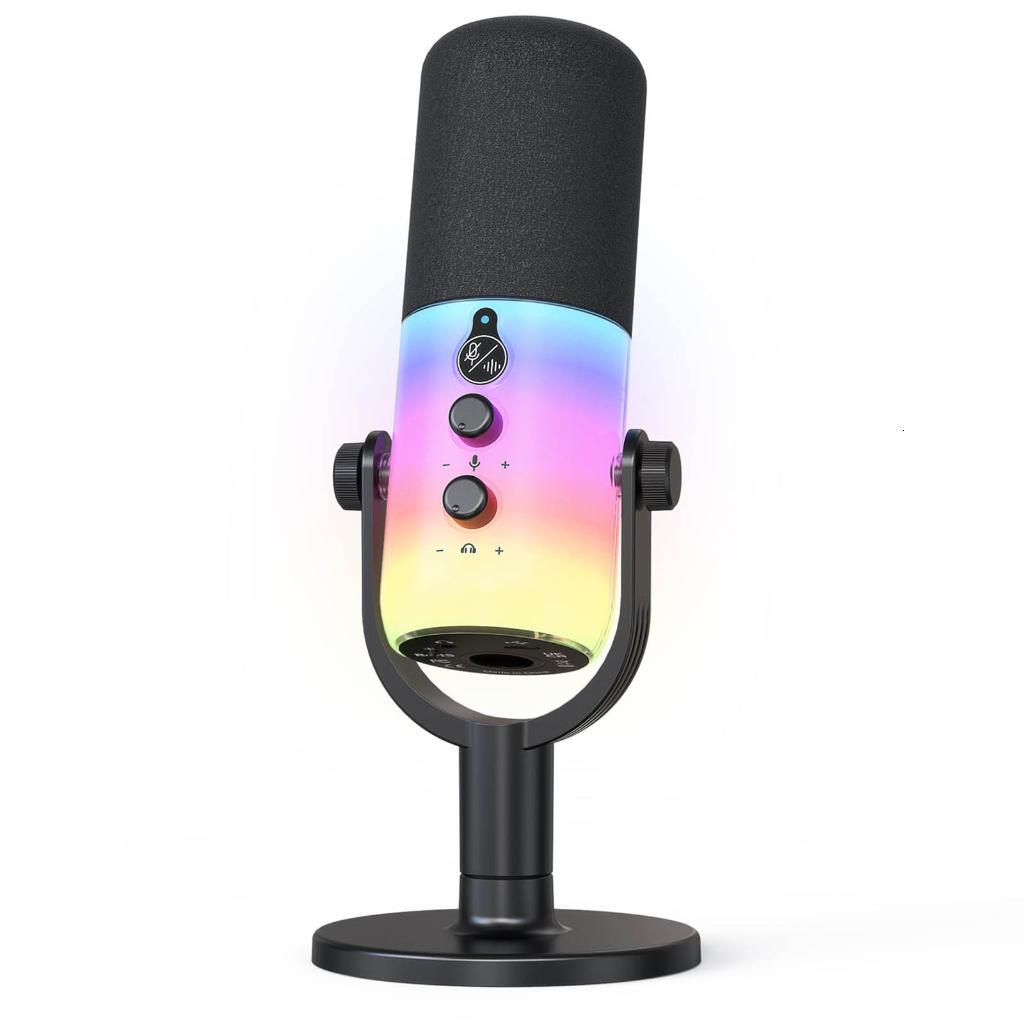 Condenser Micr YIEMEEN Professional XLR USB Condenser Micr Surrounding Light Noise ...